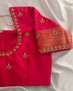 simple aari work blouse designs