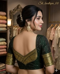 simple aari work blouse designs