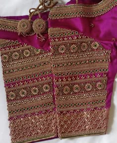 simple aari work blouse designs