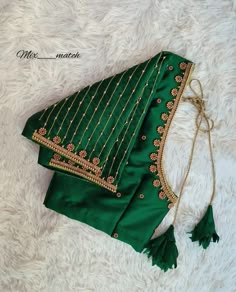 simple aari work blouse designs