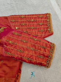 simple aari work blouse designs