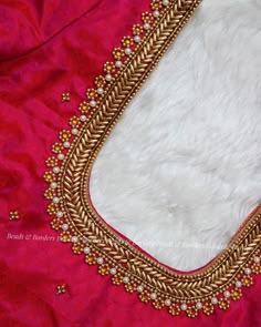 simple aari work blouse designs