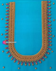 simple aari work blouse designs