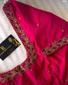 simple aari work blouse designs