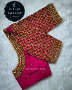 simple aari work blouse designs