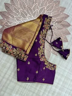 simple aari work blouse designs