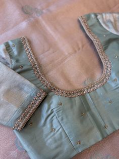 simple aari work blouse designs