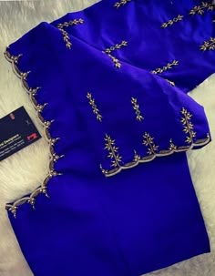 simple aari work blouse designs