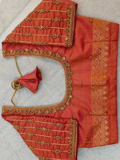 simple aari work blouse designs