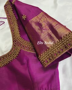 simple aari work blouse designs