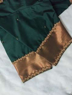 simple aari work blouse designs