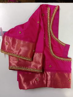 simple aari work blouse designs