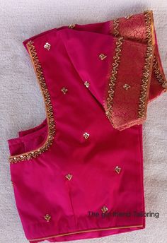 simple aari work blouse designs