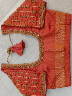 simple aari work blouse designs