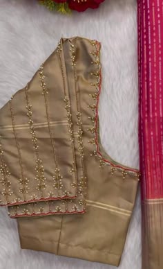 simple aari work blouse designs