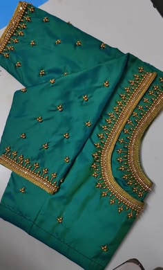 simple aari work blouse designs