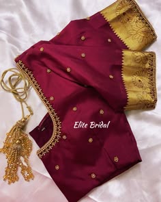 simple aari work blouse designs