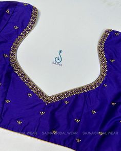 simple aari work blouse designs