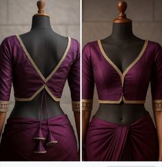 v neck blouse designs front and back