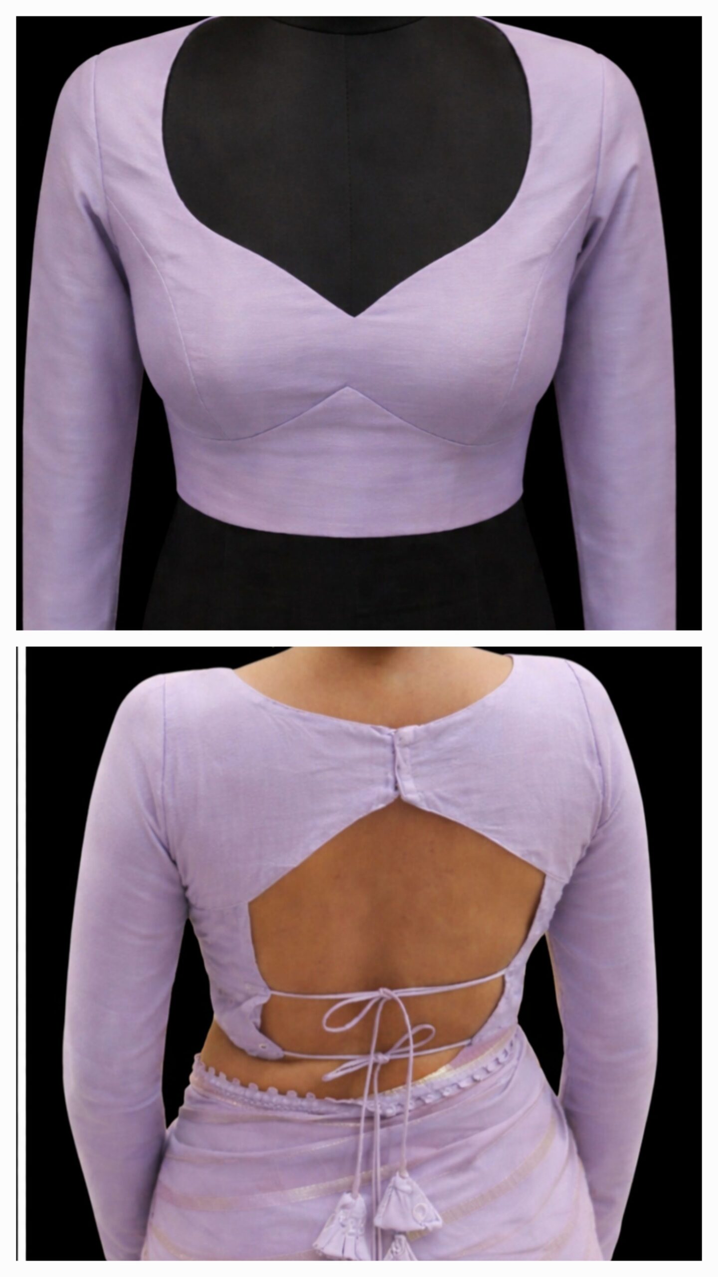 v neck blouse designs front and back