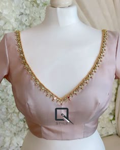 v neck blouse designs front and back