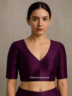 v neck blouse designs front and back