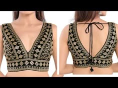 v neck blouse designs front and back