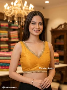 v neck blouse designs front and back